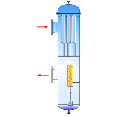 過濾分離器-上進(jìn)下出